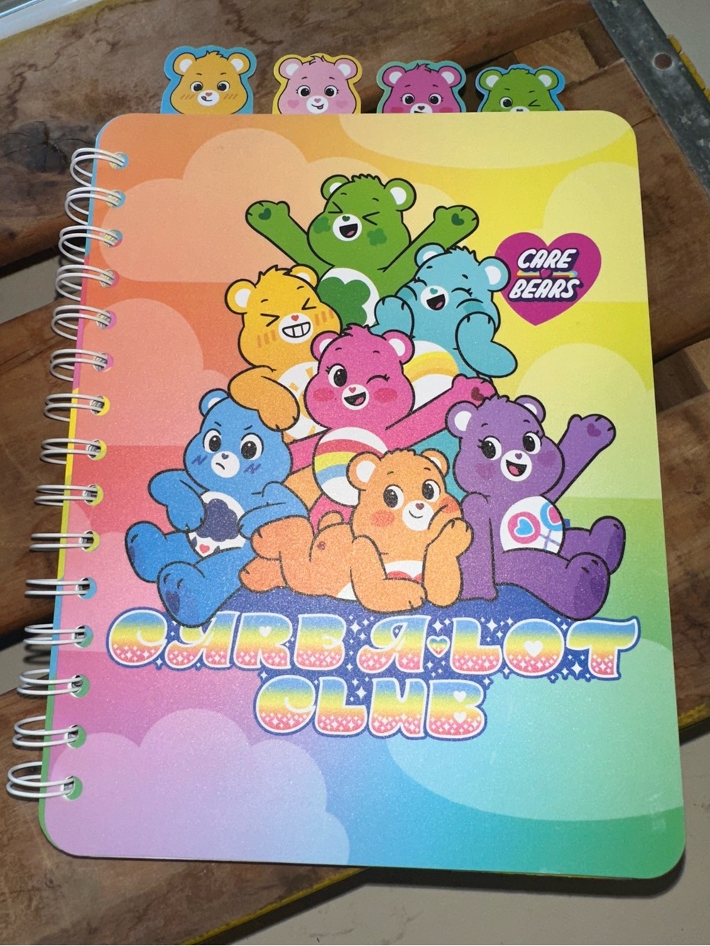 Care Bears - Journal Paper Notebook With Tabs- NEW